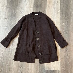 Madewell XS Chocolate Brown Cardigan Sweater